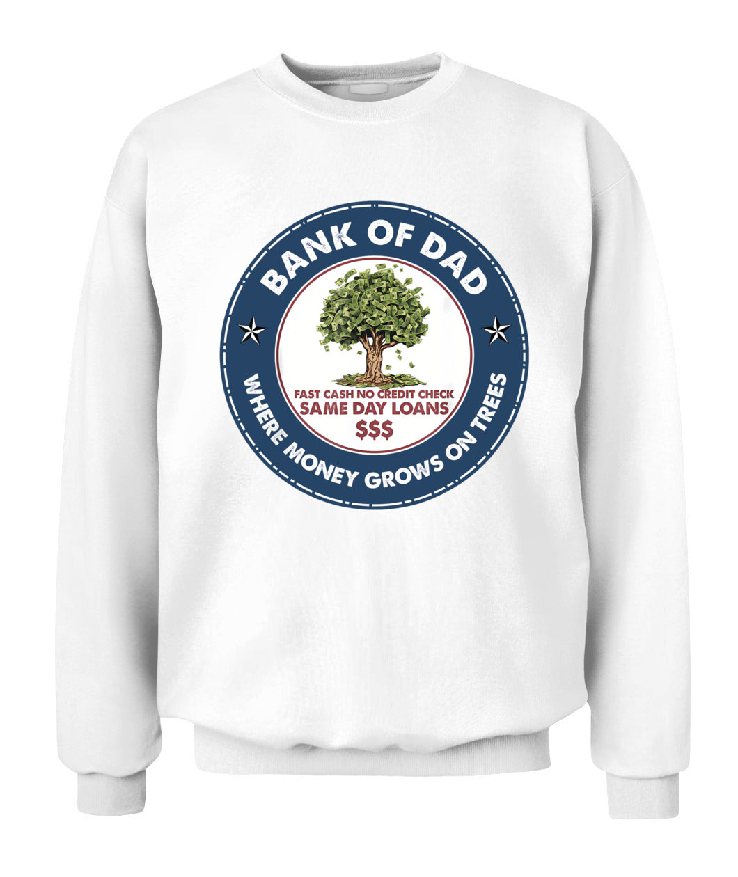 Funny Father Bank Shirt Fast Cash No Credit Check Dad Jokes T-Shirt