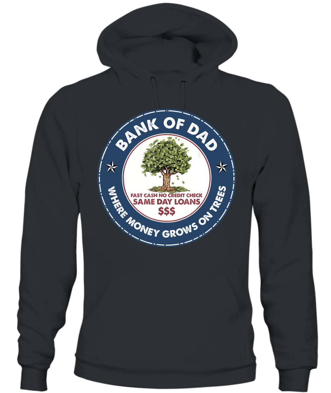 Funny Father Bank Shirt Fast Cash No Credit Check Dad Jokes T-Shirt