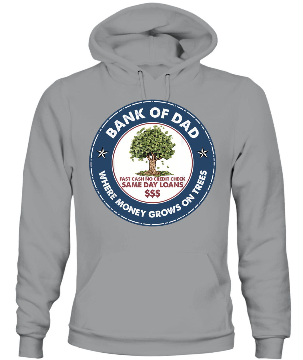 Funny Father Bank Shirt Fast Cash No Credit Check Dad Jokes T-Shirt
