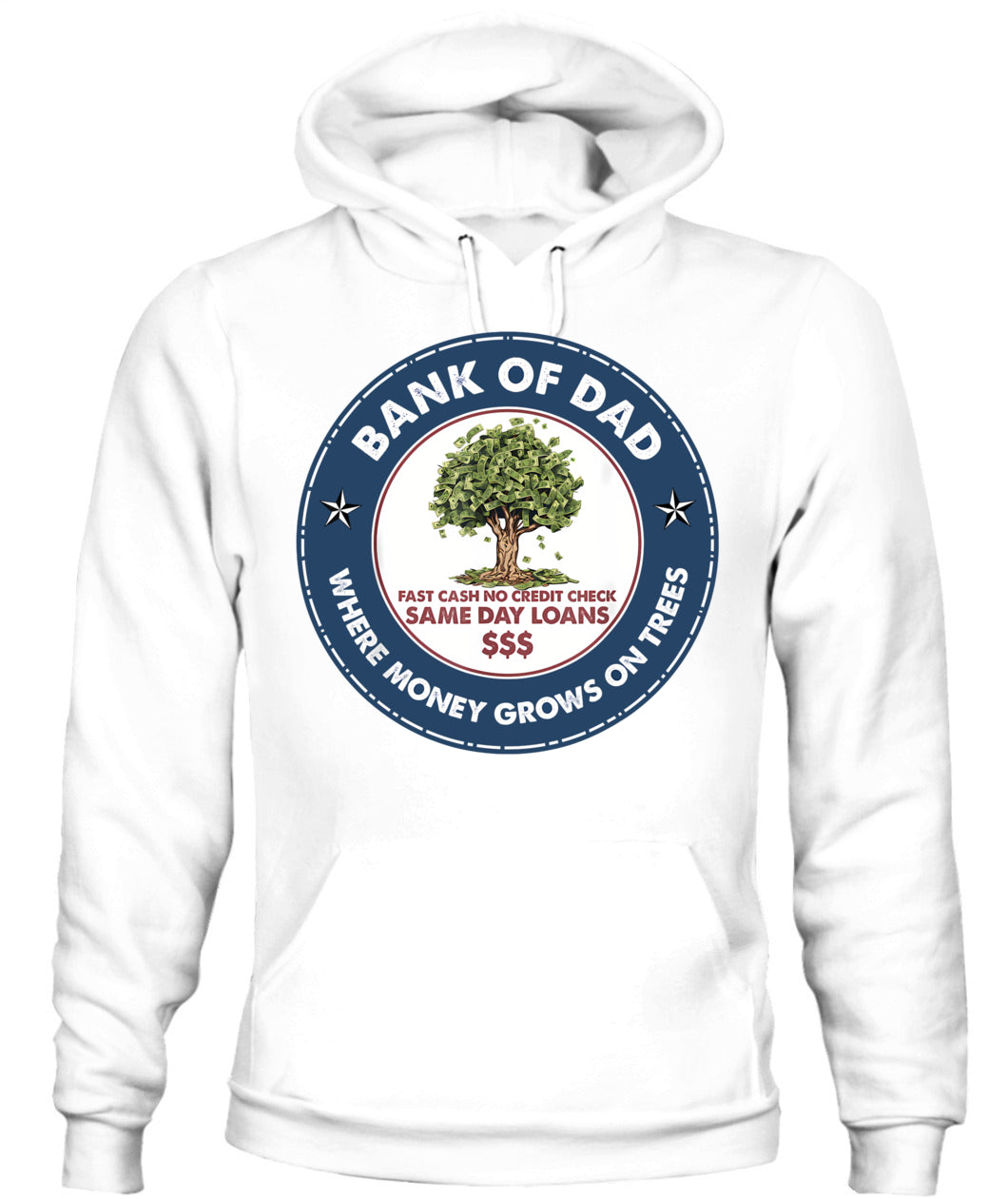 Funny Father Bank Shirt Fast Cash No Credit Check Dad Jokes T-Shirt