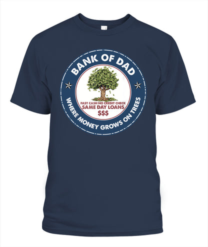 Funny Father Bank Shirt Fast Cash No Credit Check Dad Jokes T-Shirt