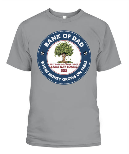 Funny Father Bank Shirt Fast Cash No Credit Check Dad Jokes T-Shirt