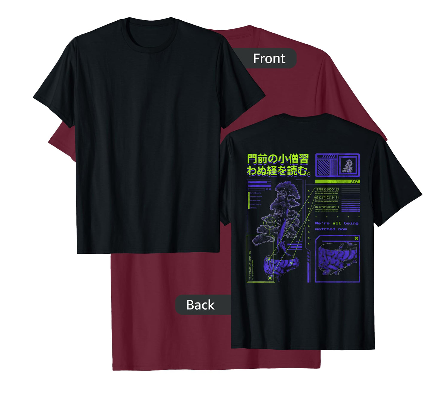Futuristic waporwave Aesthetic Style digital Nature glitch T-Shirt