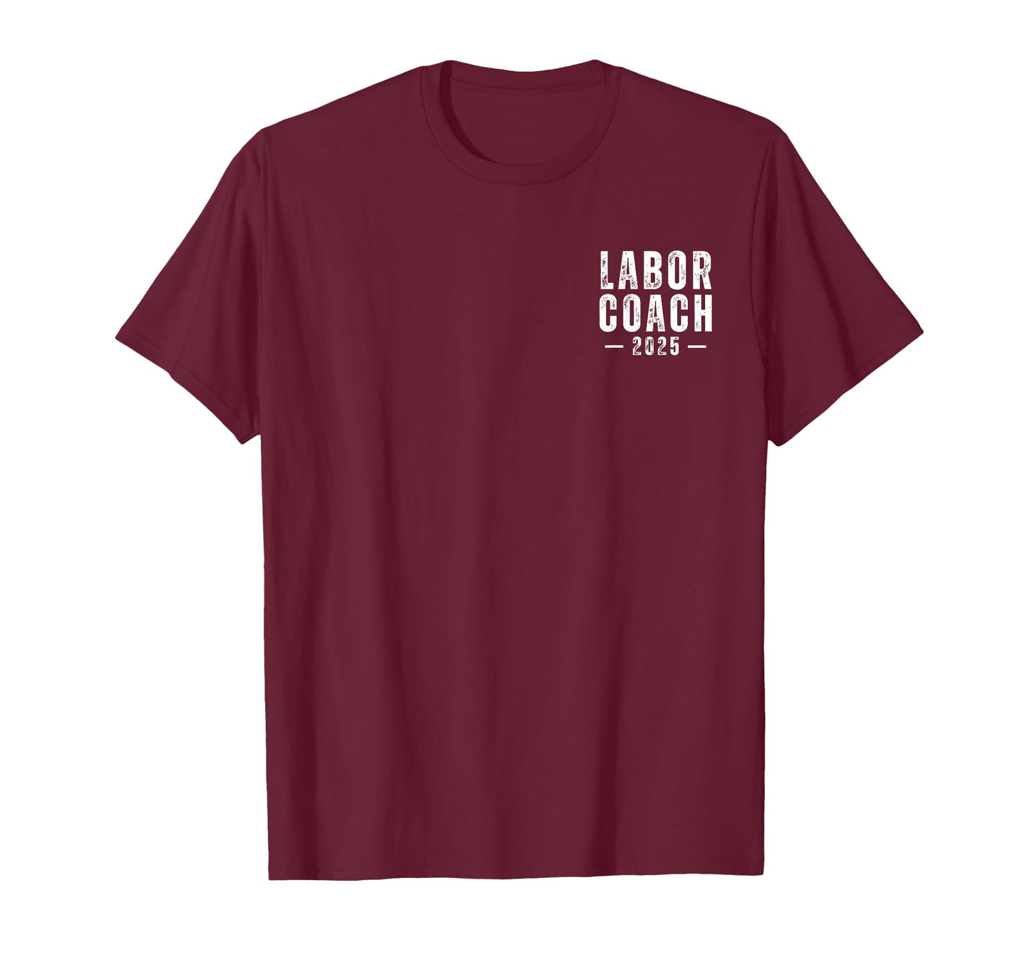Minimalist Pocket Labor Coach 2025 New Dad Pregnancy Birth T-Shirt
