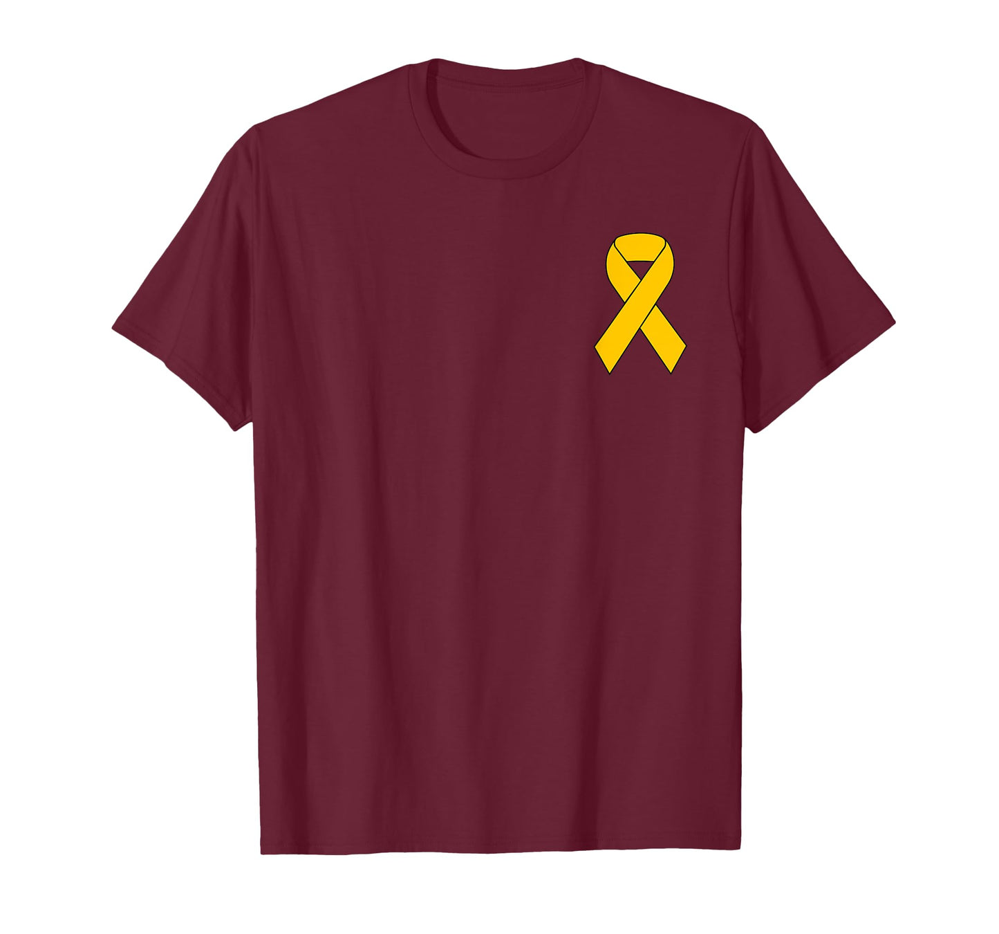 Cute Gold Ribbon Childhood Cancer Awareness Women Men Kids T-Shirt
