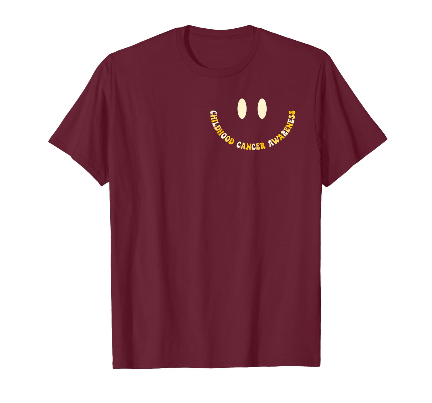 Ribbon Childhood Cancer Awareness Girls Kids Women 2 Sided T-Shirt
