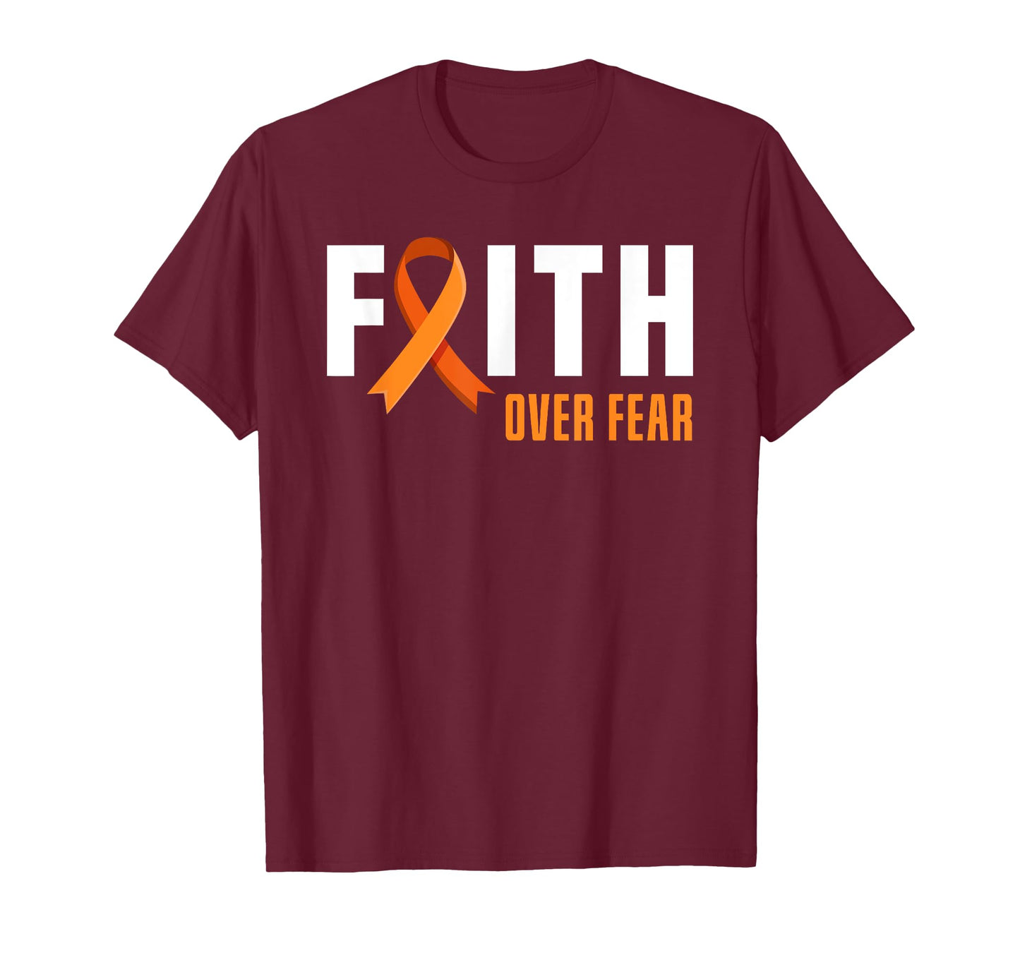 Leukemia Warrior Faith Fear God Leukemia Cancer Awareness T-Shirt