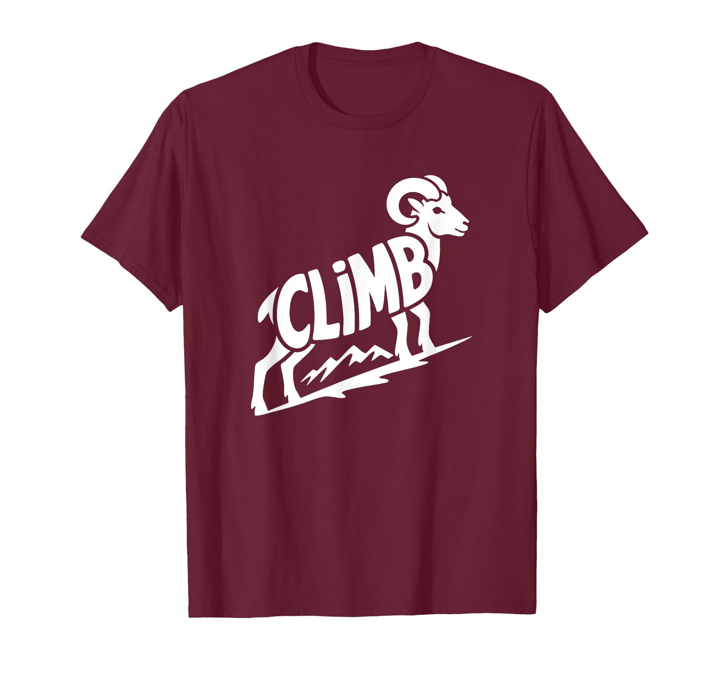 Climb - Rock Climbing & Bouldering Bighorn Ram Word Art T-Shirt