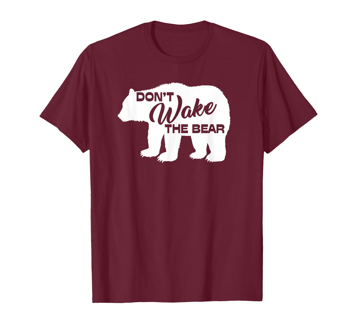 Don't Wake The Bear Funny Bear Silhouette Graphic Sleeping T-Shirt