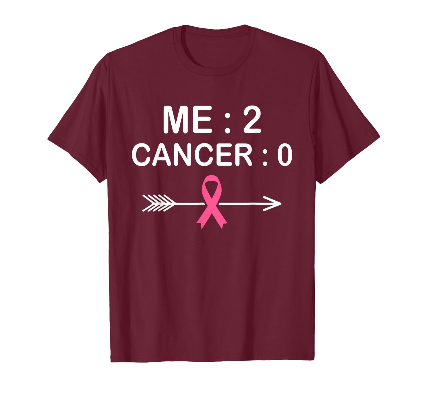 Me 2 Cancer 0 Pink Ribbon Breast Cancer Awareness T-Shirt