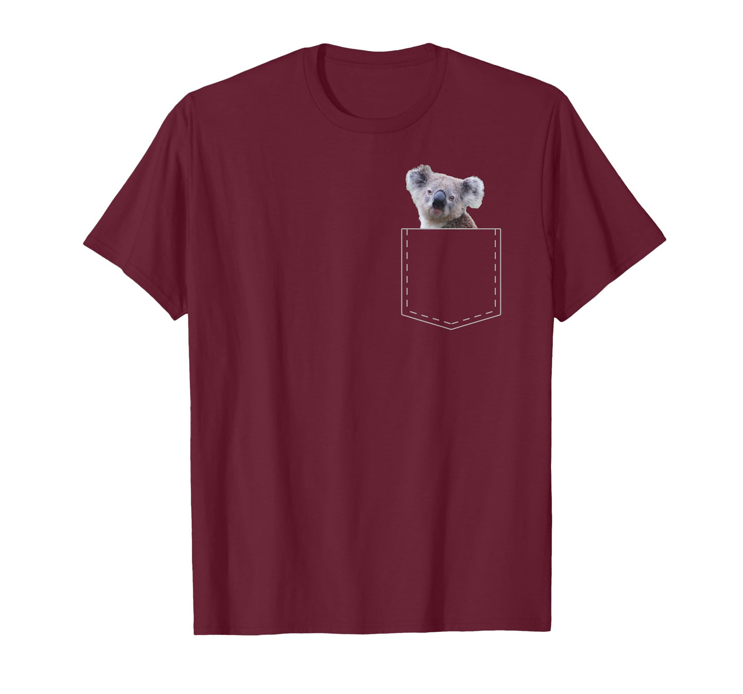 Cute Koala Gift Funny Pocket For Men Women Girls Boys T-Shirt
