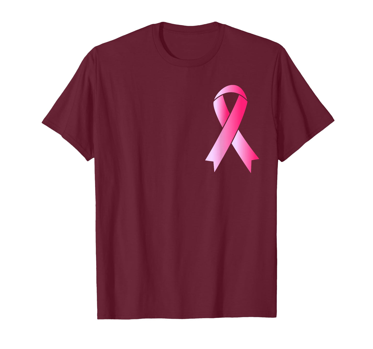 Back The Pink Ribbon Flag Breast Cancer Awareness Warrior T-Shirt