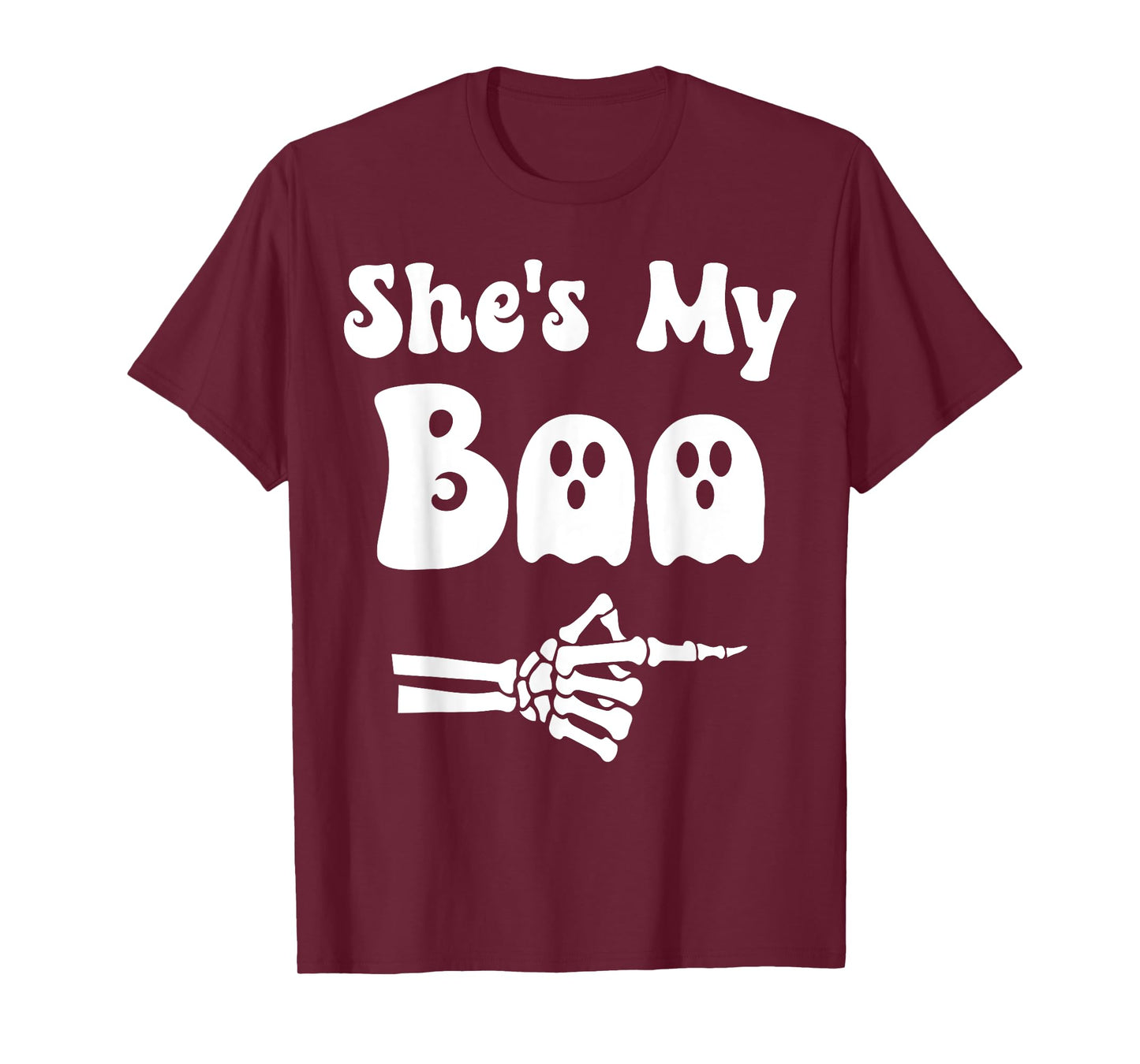 He's My Boo Matching Couple Halloween Couples She's My Boo T-Shirt