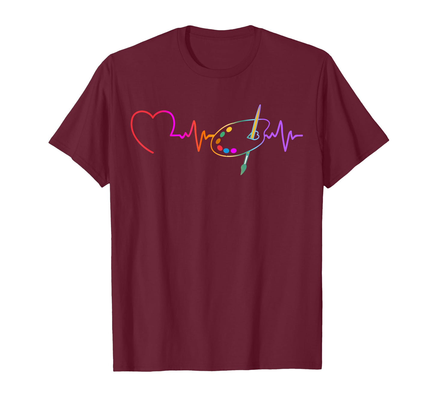 Cool Art for Women Art Teacher Artist Painter Brush Funny T-Shirt