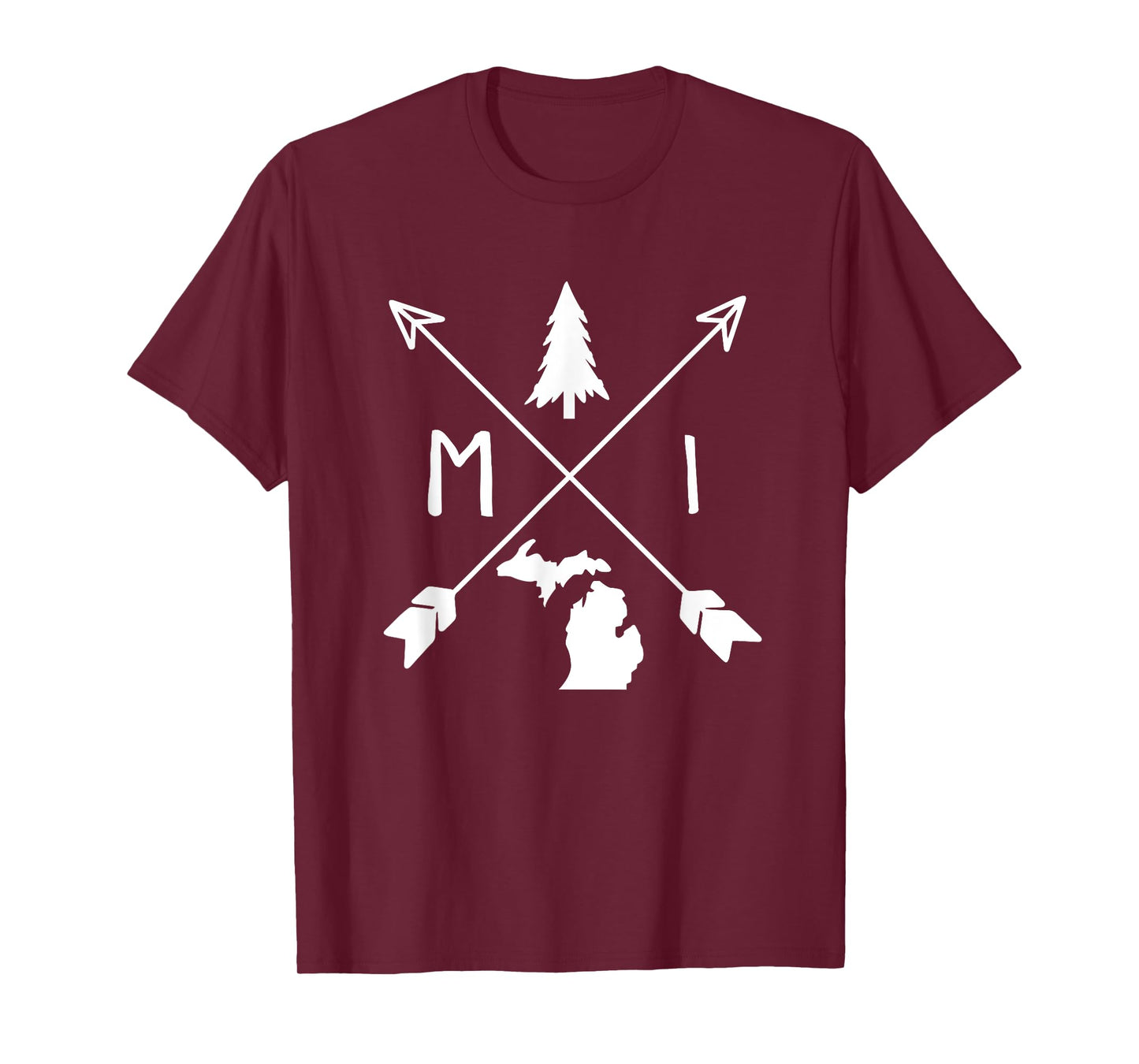 Michigan Up North Home State Midwest Vintage Retro T-Shirt
