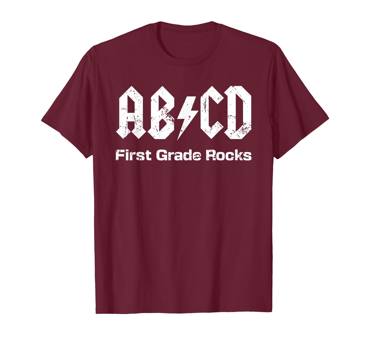 Boys Girls Teachers - ABCD First Grade Rocks Vintage Style T-Shirt