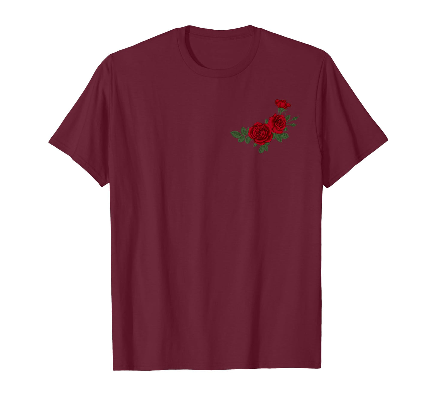 Cool Red Roses Elegant Floral Design for Men Women and Youth T-Shirt