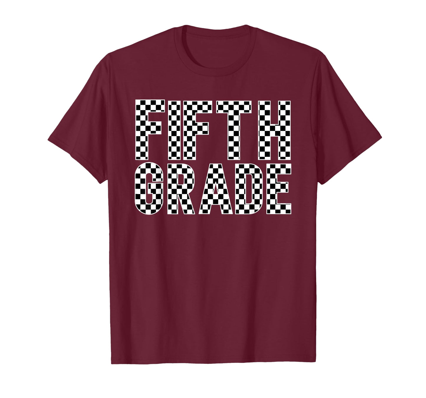 Checkered Fifth Grade Back to School Shirt Teacher Kids T-Shirt