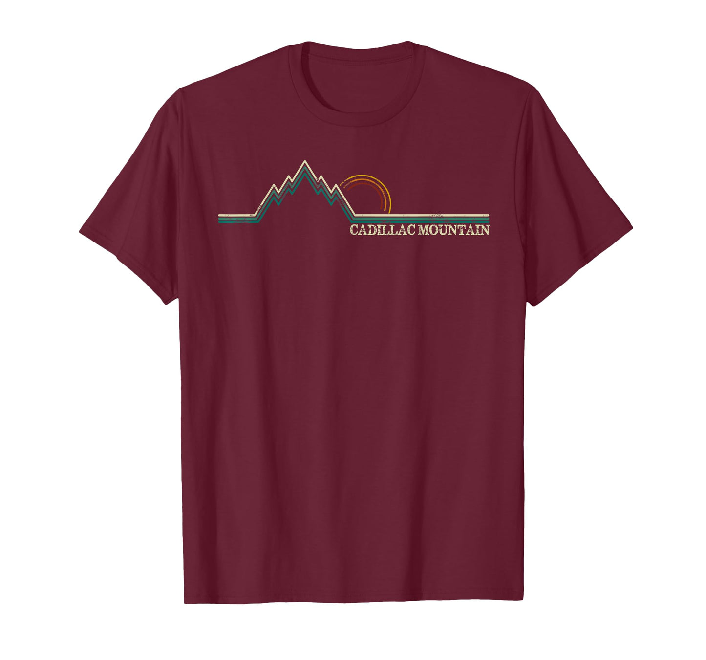Retro Cadillac Mountain Acadia National Park Maine T-Shirt