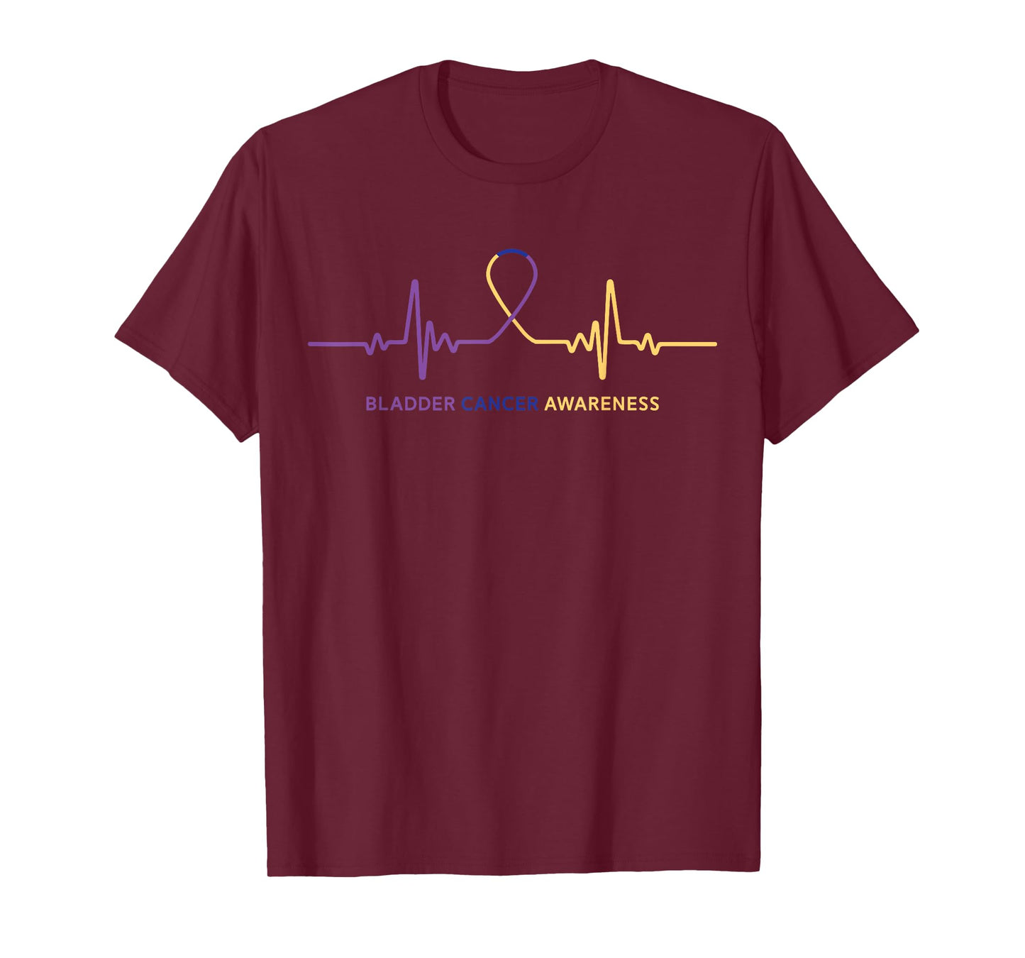 Bladder Cancer T Shirts - Bladder Cancer Awareness T-Shirt - Black - Small - Unisex-Adults - Short Sleeve - Classic Fit - Cotton Blend - Cancer Awareness