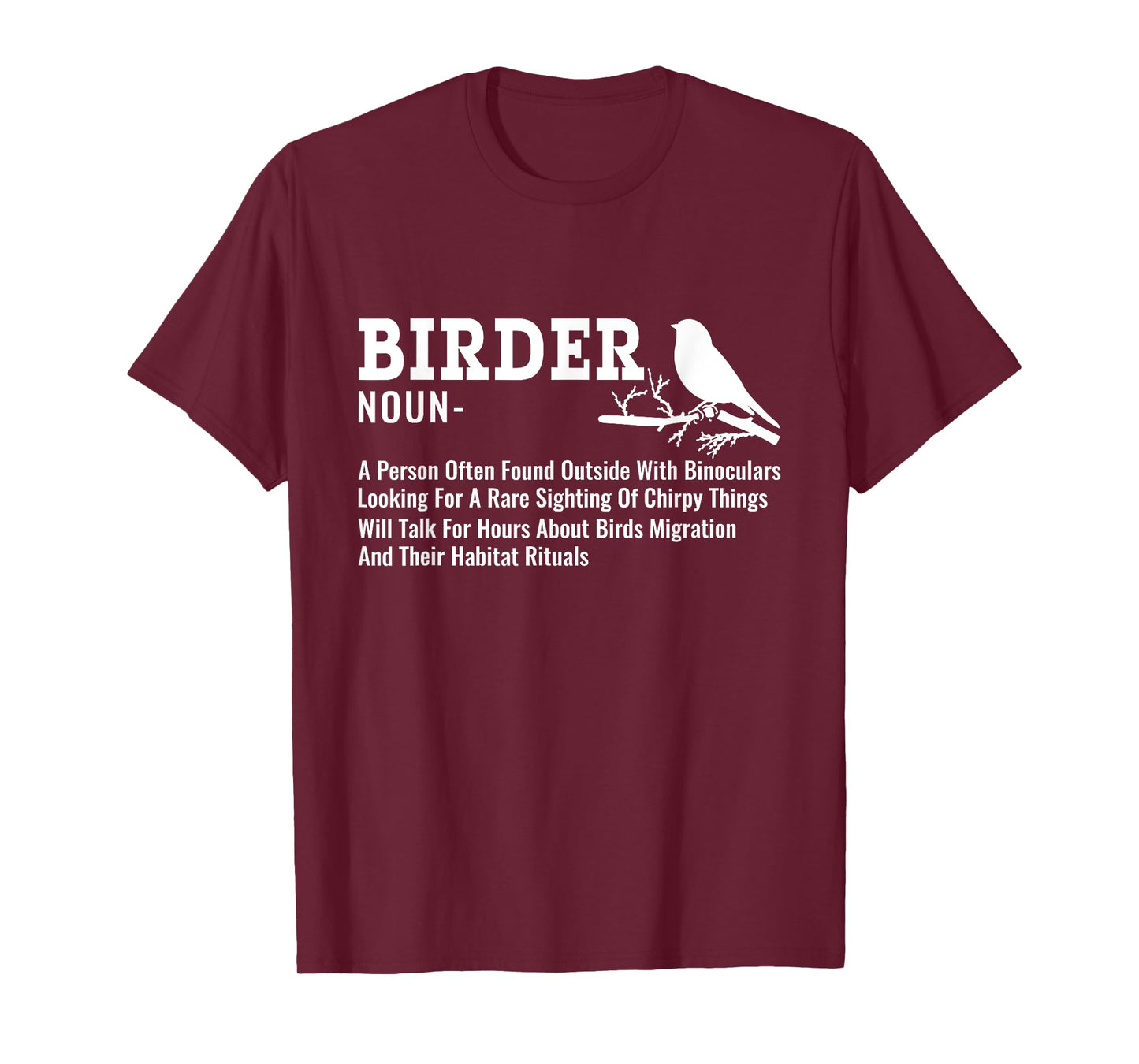 Funny Birder Definition Birding Bird Watching Bird Lover T-Shirt