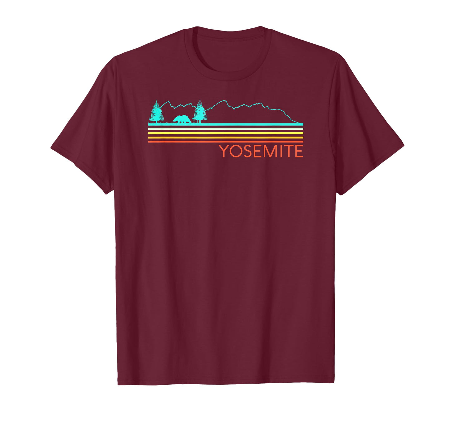 Yosemite National Park California Retro Half Dome El Capitan T-Shirt