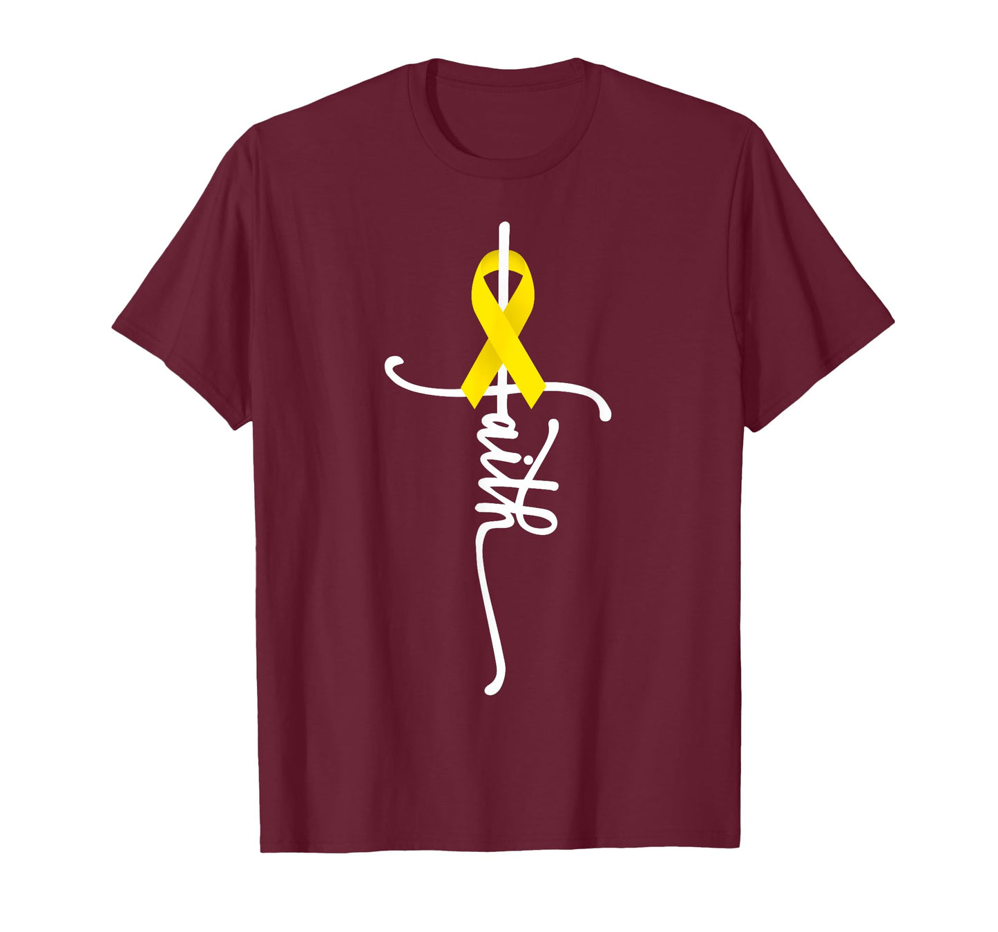 Sarcoma Bone Cancer Faith Sarcoma Bone Cancer Awareness T-Shirt
