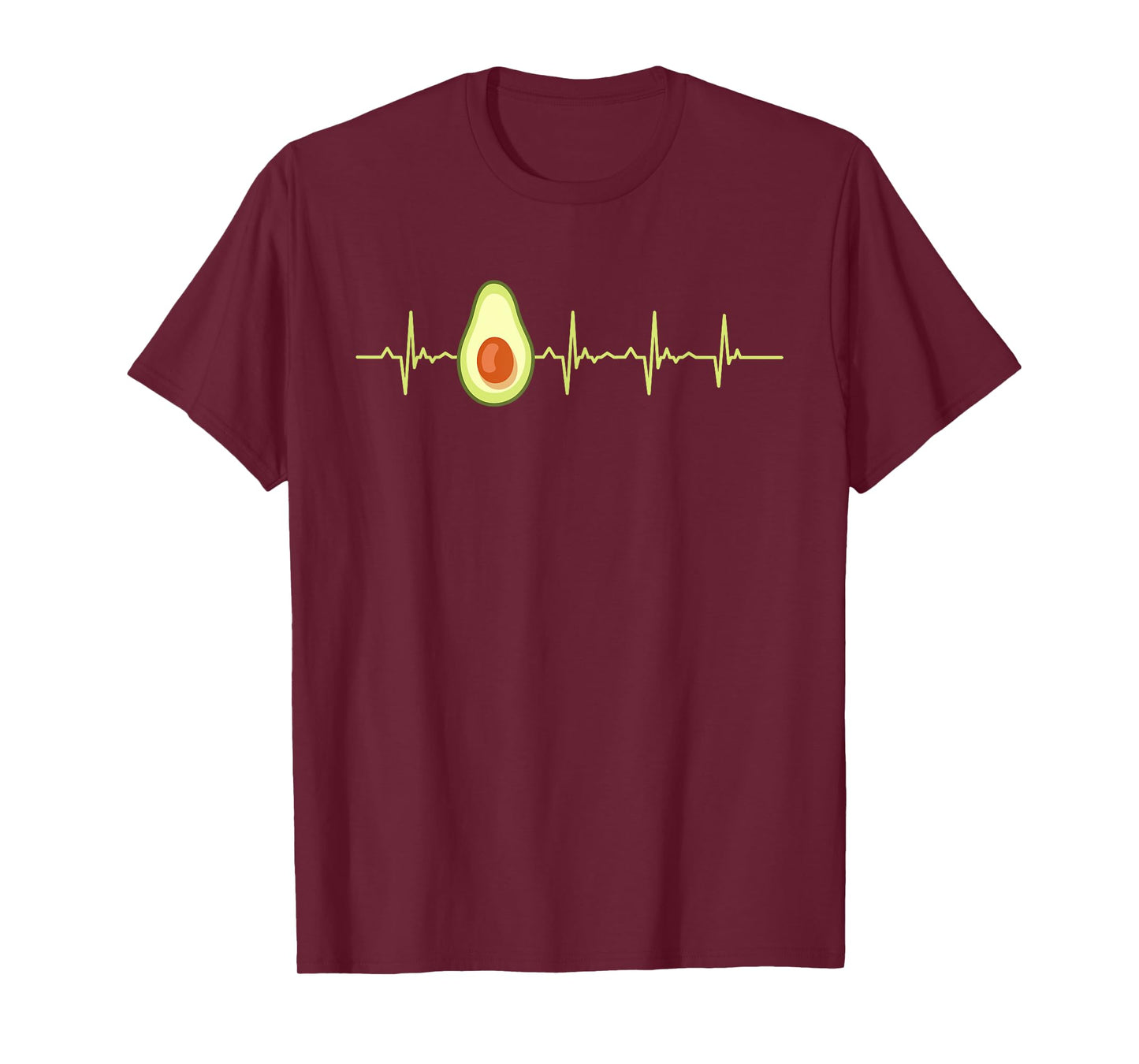 Avocado Heartbeat Funny EKG Vegan Best Gift Men Women Kids T-Shirt