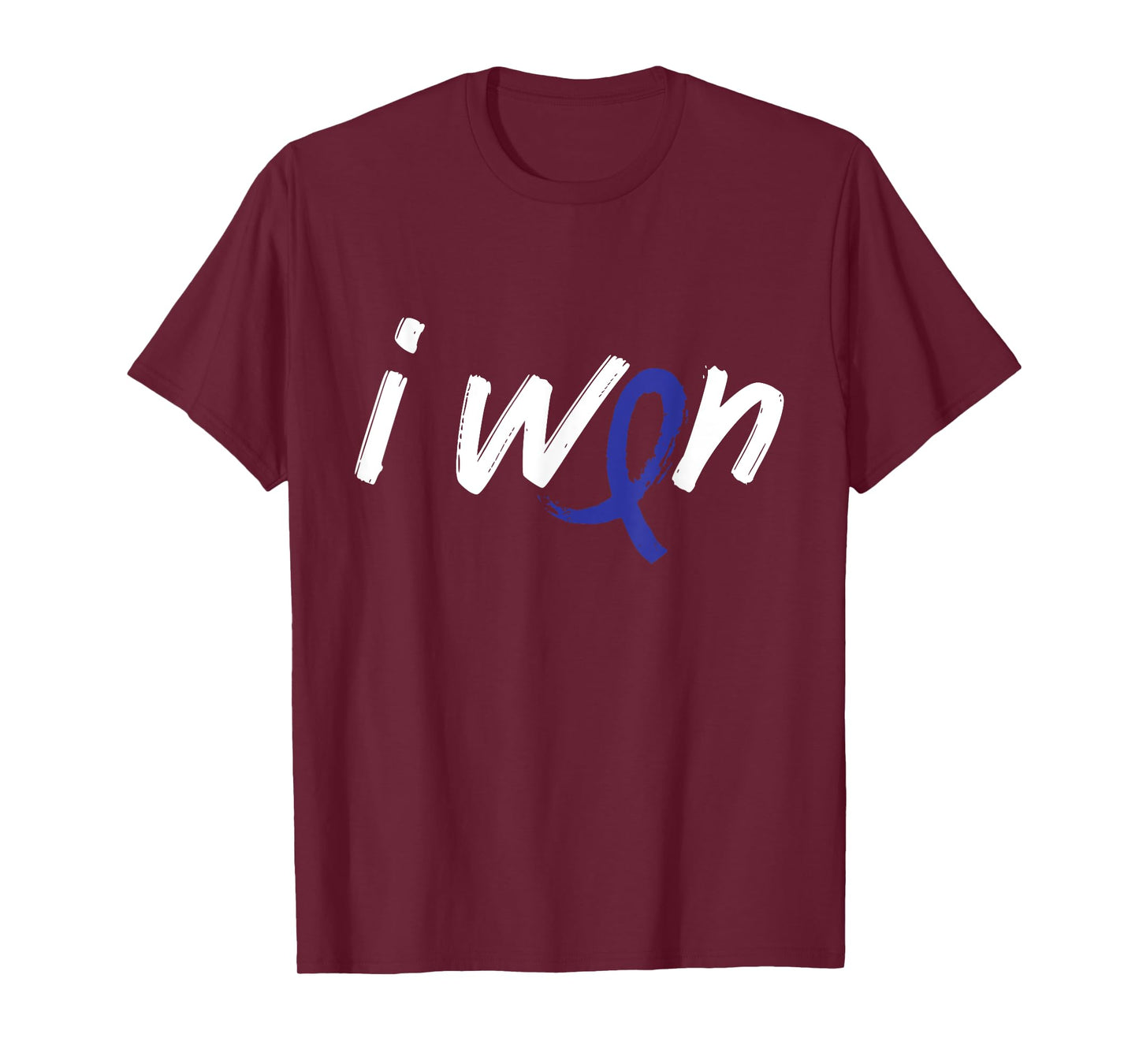 Cancer Warriors Tees co Rectal Cancer Awareness I Won Fighter T-Shirt - Black, Unisex-Adults, Short Sleeve, T-Shirt, Cancer Awareness T-Shirt