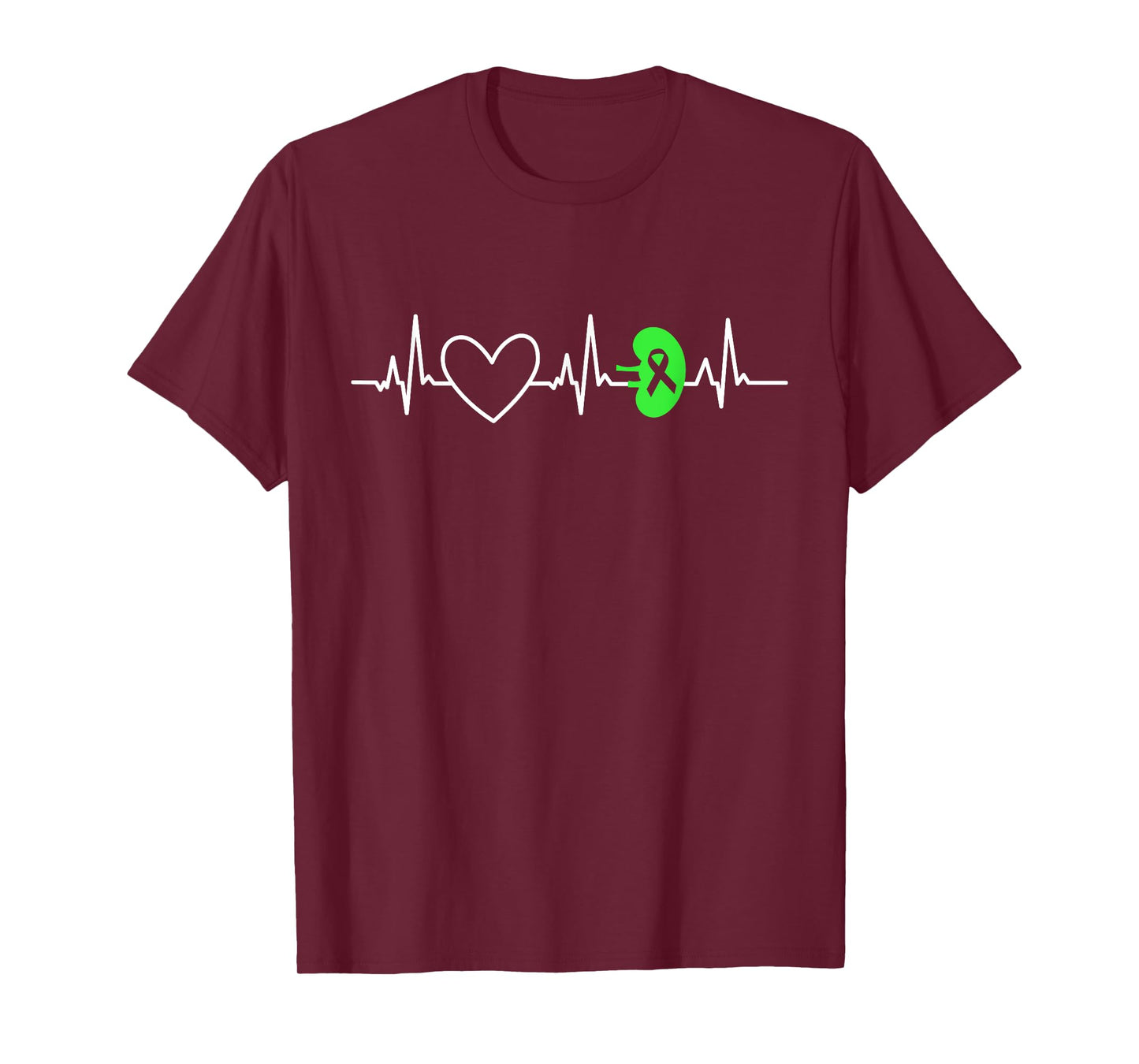Kidney Disease Awareness Heartbeat Transplant Organ Donor T-Shirt
