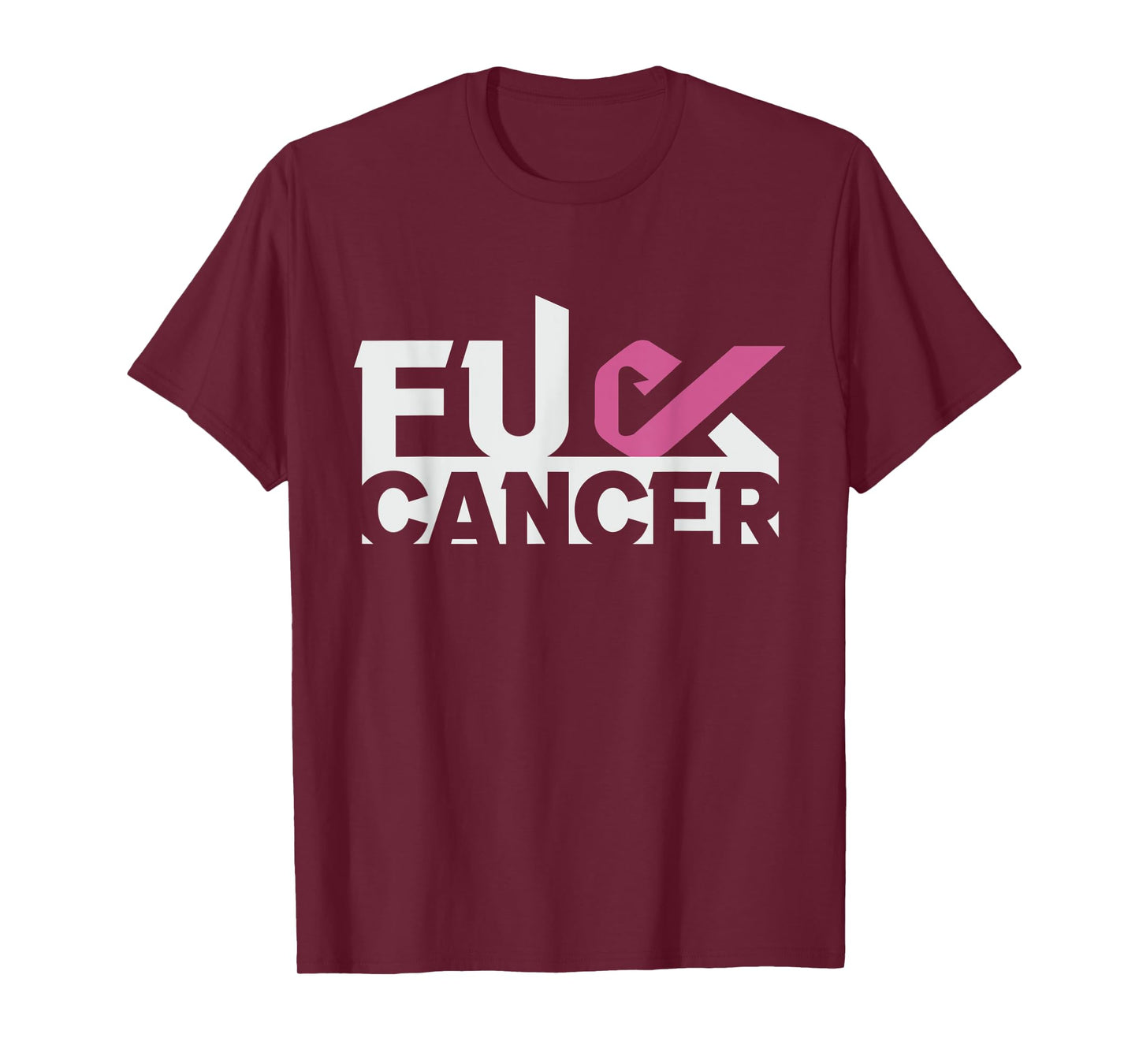 Fuk Cancer Awareness Pink Ribbon Breast Cancer T-Shirt
