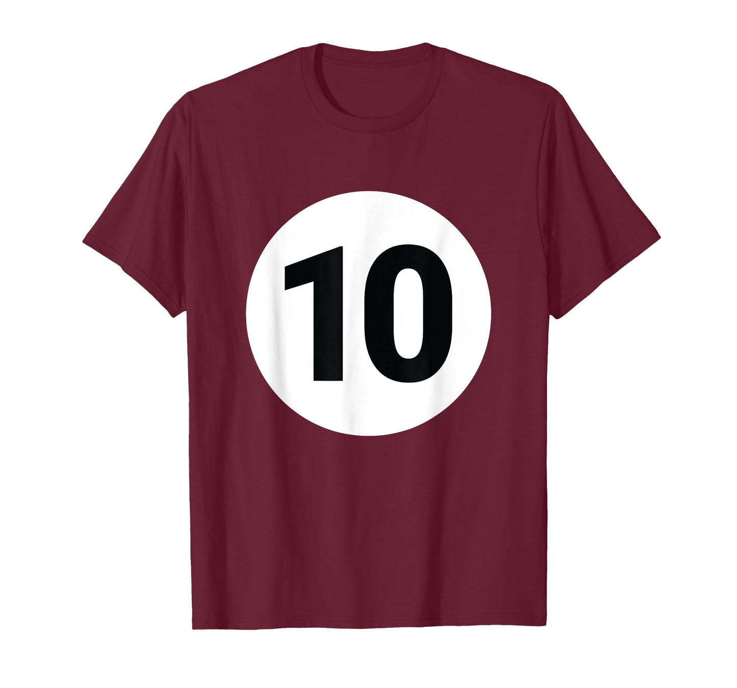 8 Pool Ball 10 Billiards Costume Halloween Group Matching T-Shirt
