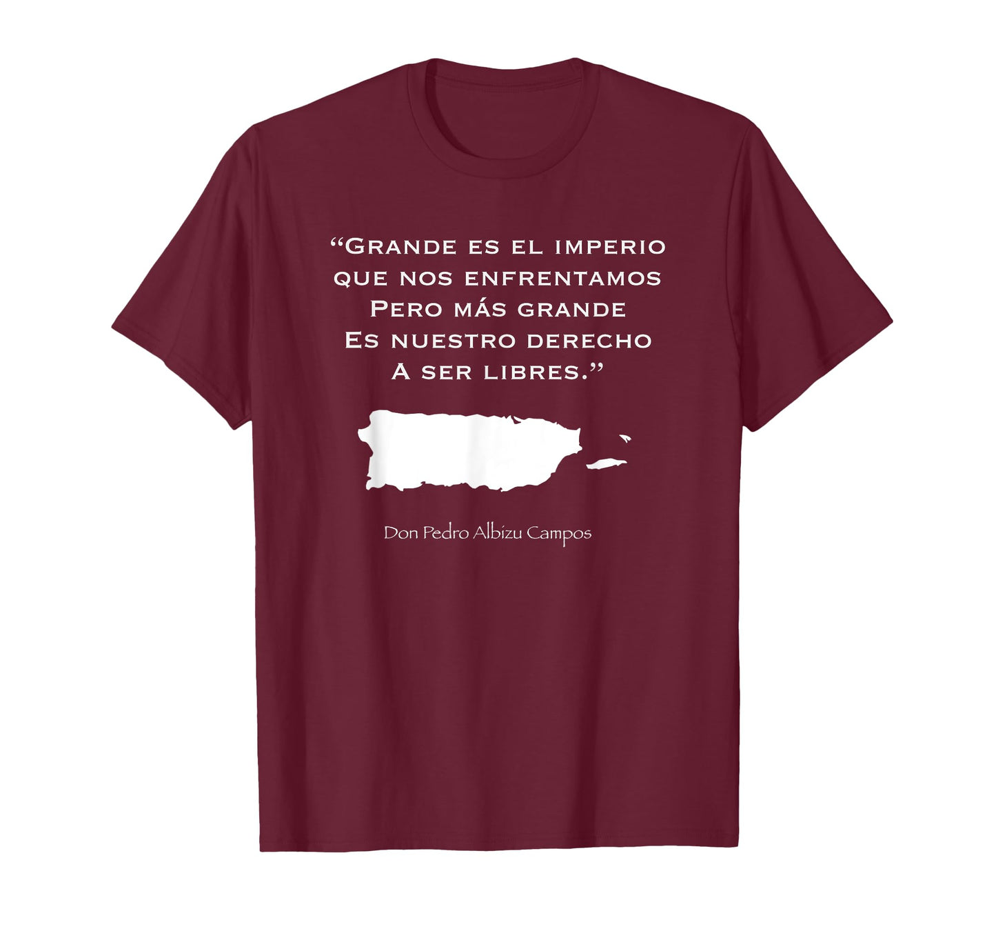 Pedro Albizu Campos Puerto Rico Boricua Short Sleeve T-Shirt T-Shirt