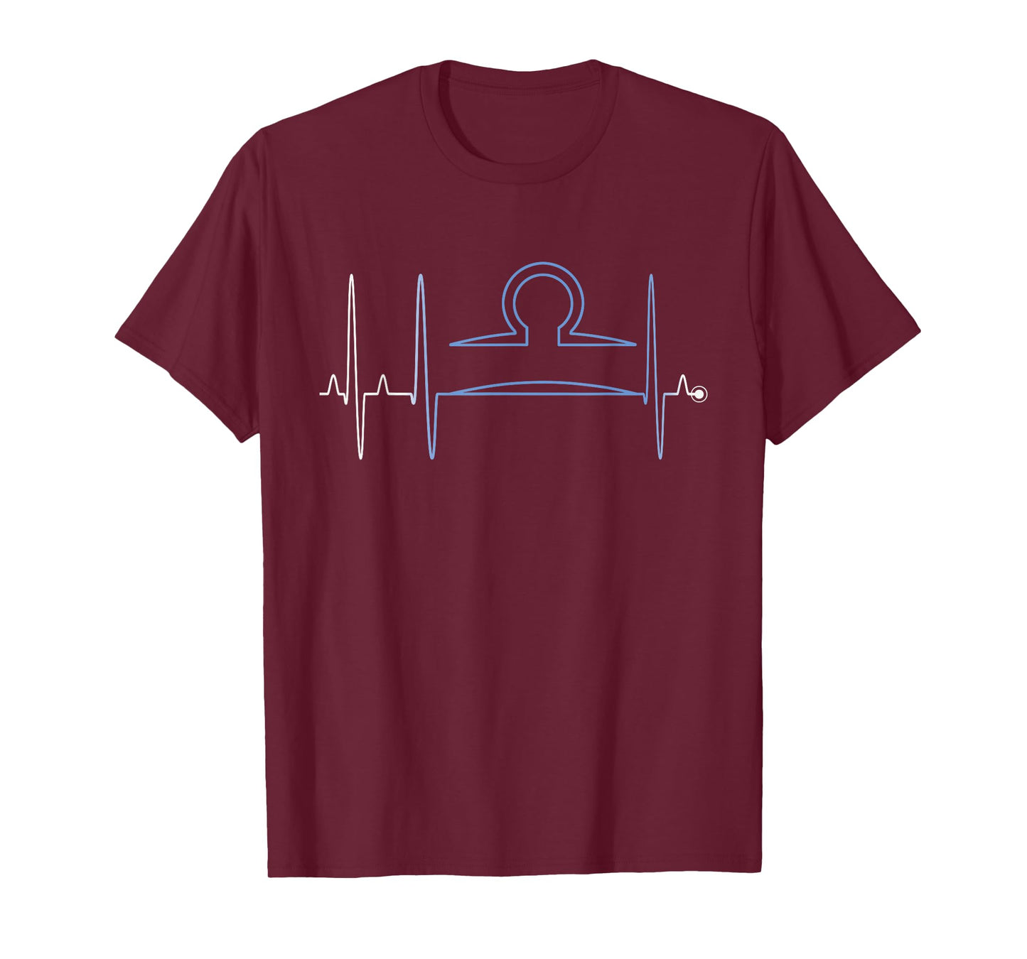 Libra Zodiac Sign Astrology EKG September October Birthday T-Shirt