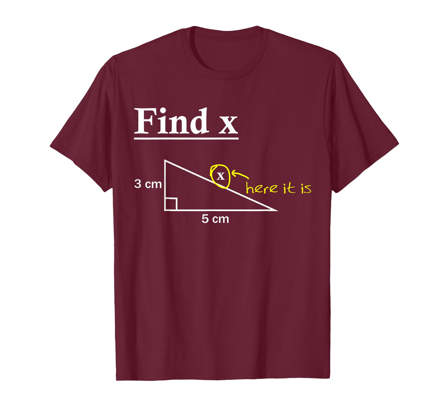 Funny Math Teacher Find X T-Shirt