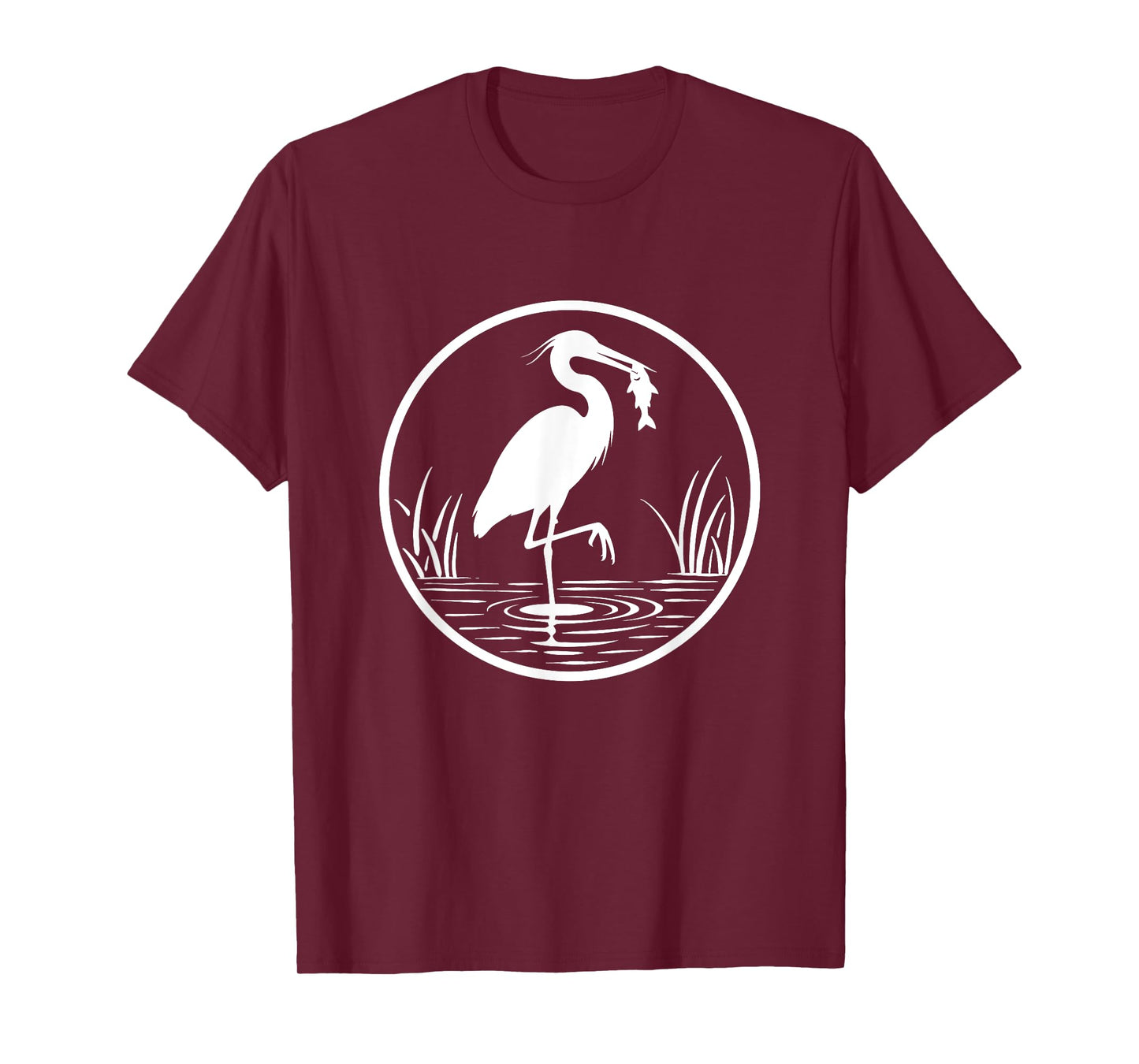 Heron Fishing - Fishing Lover Fisherman Angler Angling T-Shirt