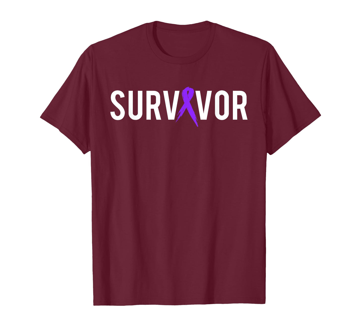 Pancreatic Cancer Survivor Design Gift With Support Ribbon T-Shirt