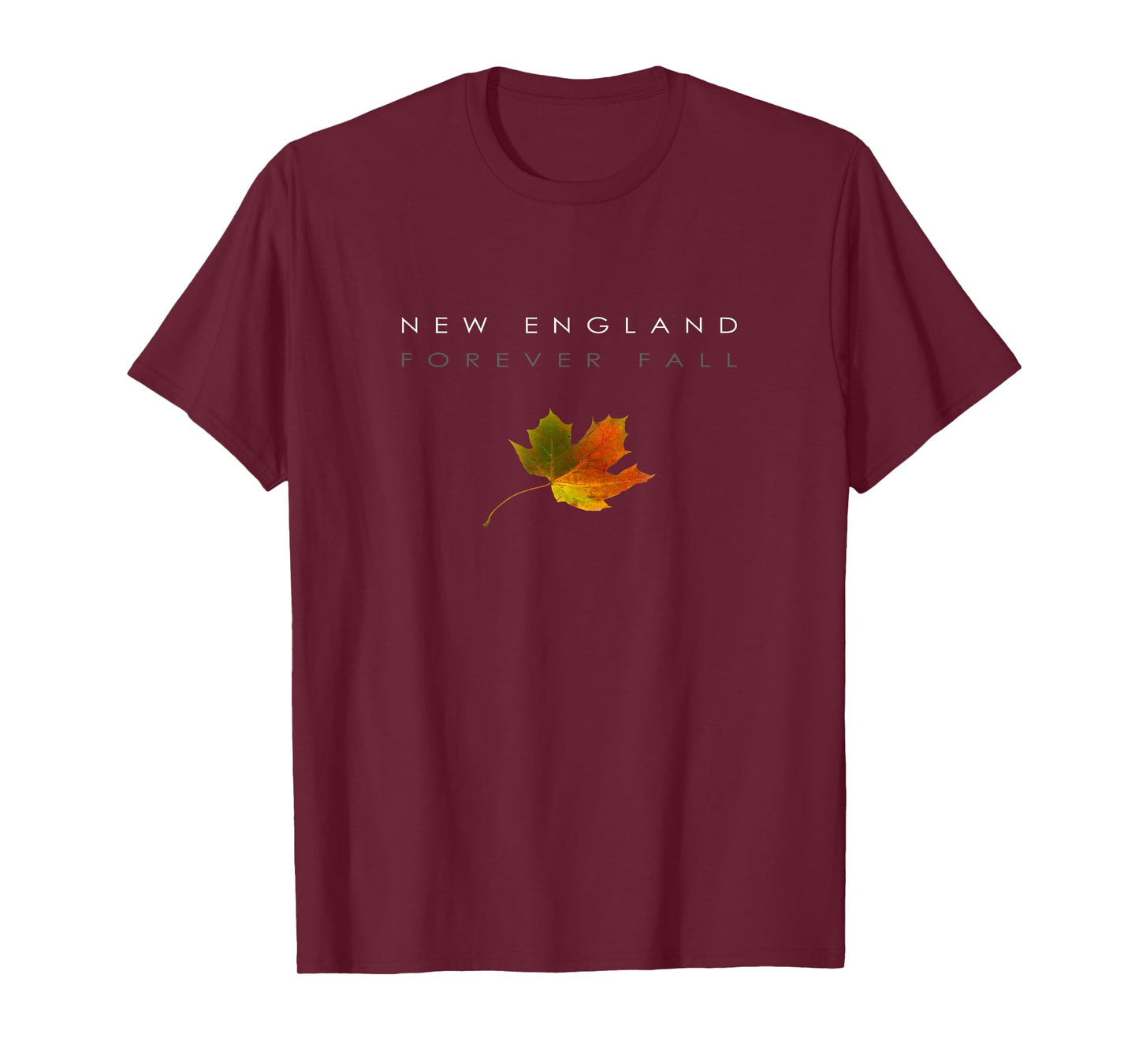 New England - Fall - Autumn - Minimalist - Falling Leaf T-Shirt