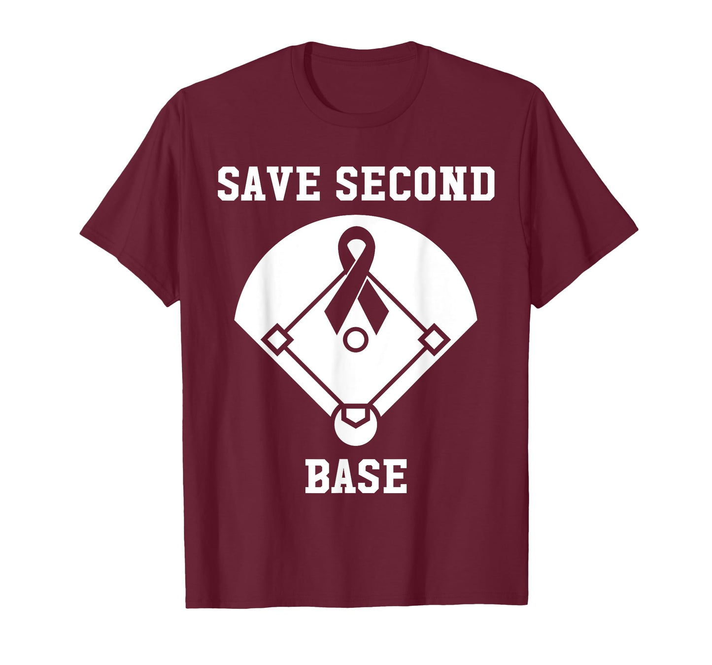 Breast Cancer Awareness - Save 2nd Base Pink Ribbon T-Shirt T-Shirt