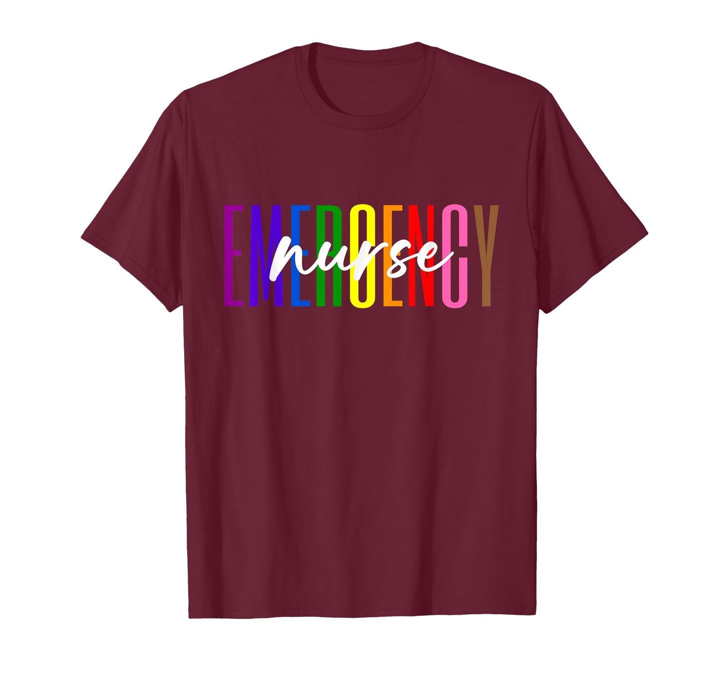 Emergency Nurse ER Nurse Emergency Room Pride Rainbow T-Shirt