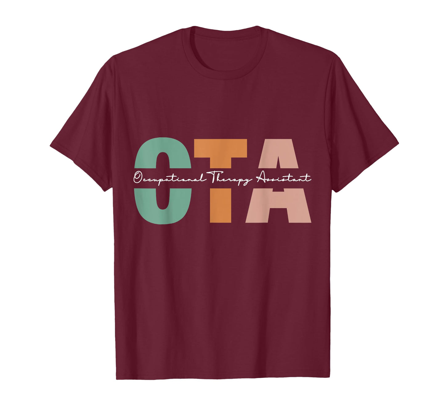 Occupational Therapy Assistant OTA T-Shirt, Unisex-Adult, Black, Short Sleeve, Small, Classic Fit, Modern Creative Design, Graduation, People, Exercise and Fitness, Spring