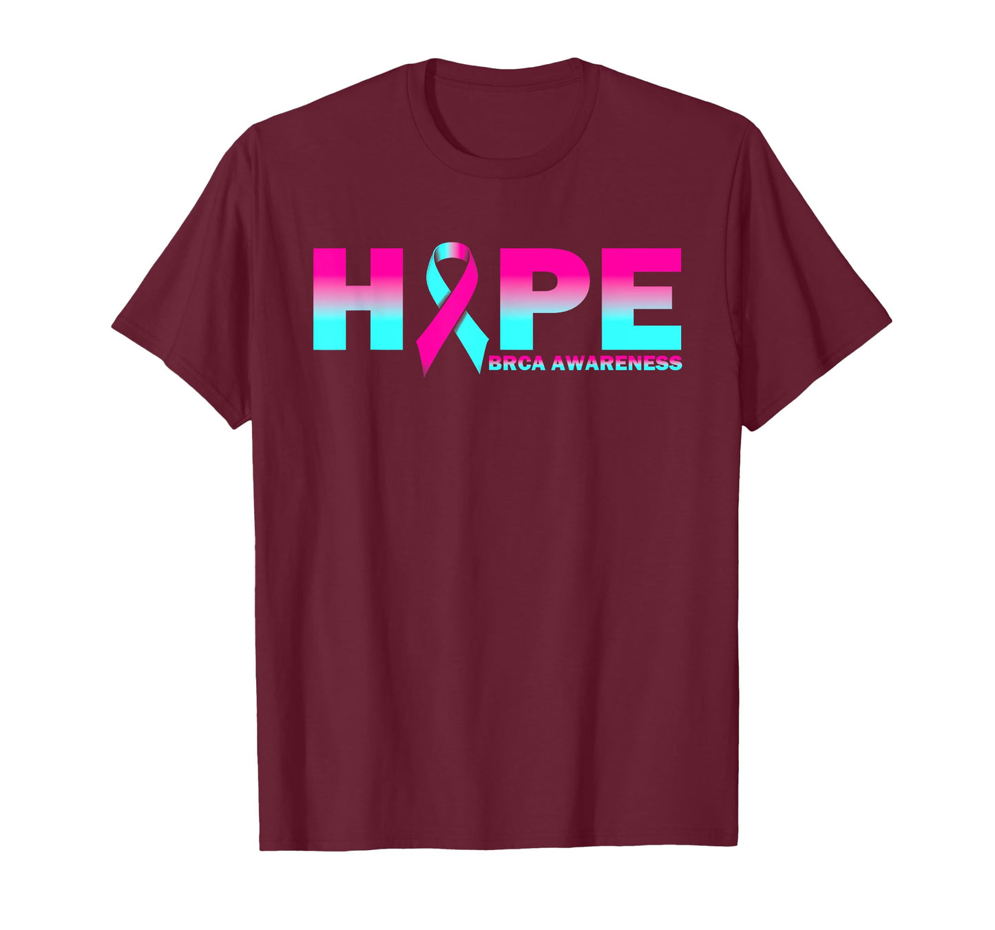 Hope BRCA Awareness Breast Cancer Pink Ribbon T-Shirt
