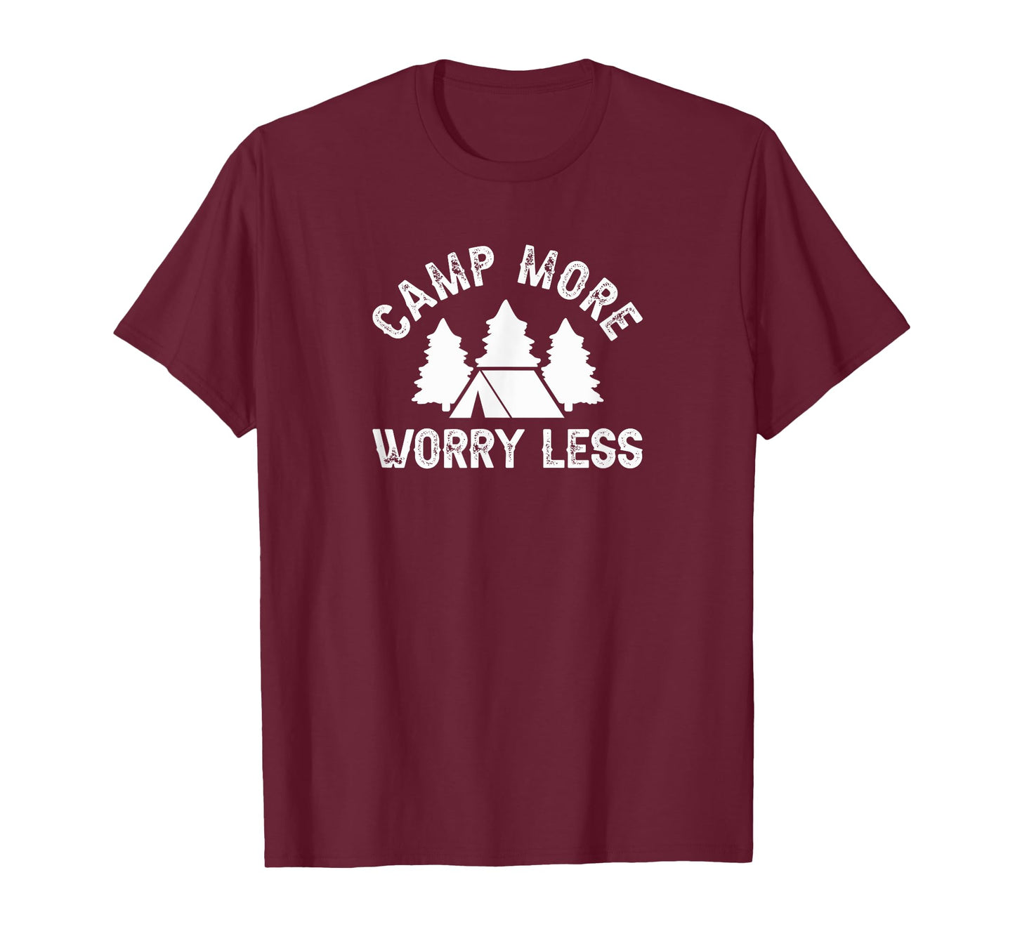 Camp More Worry Less, Happy Camping Hiking Mountain T-Shirt