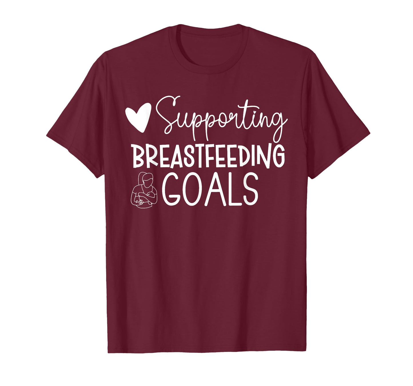 Retro Supporting Breastfeeding Goals IBCLC Crew T-Shirt