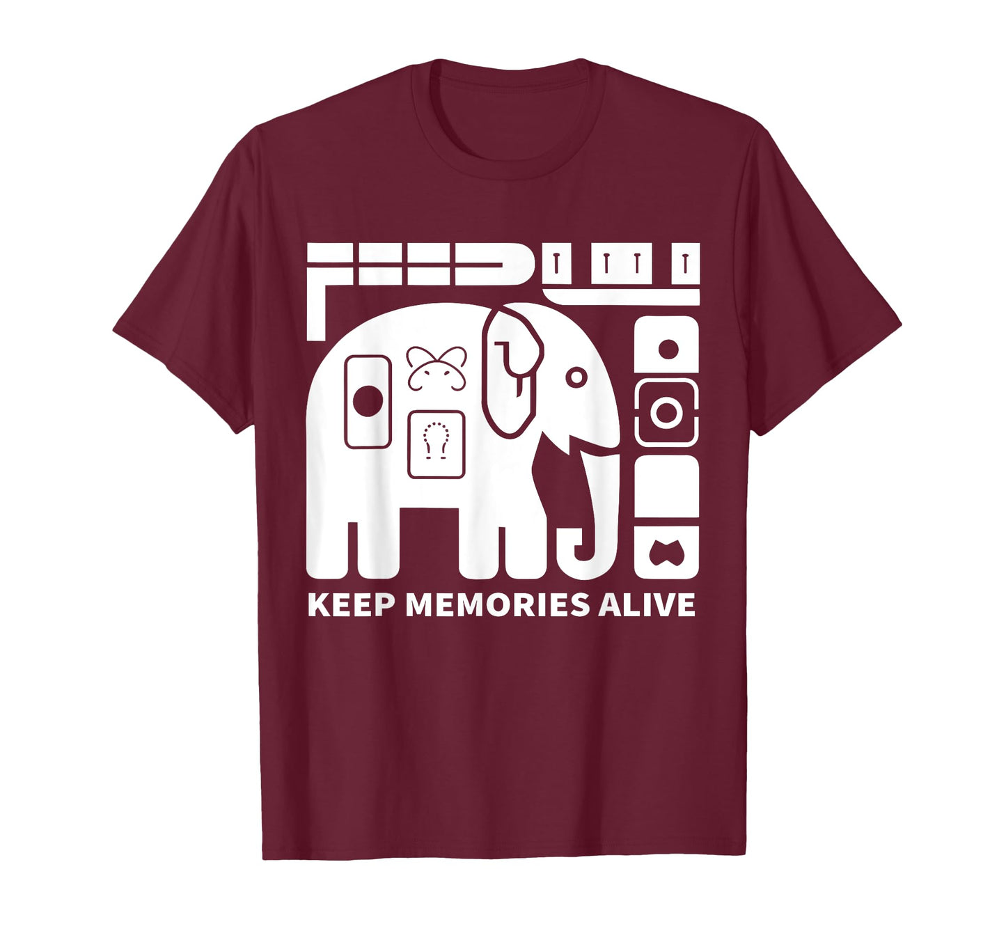 Keep Memories Alive Elephant Alzheimer's Awareness Purple T-Shirt