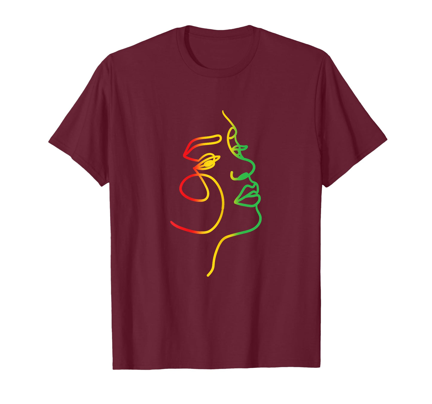 Face Abstract Juneteenth Art Back History Women African T-Shirt