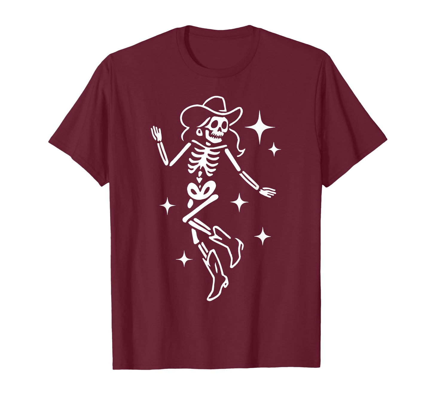 A Girl Skeleton Dancing for Funny Scary Halloween T-Shirt