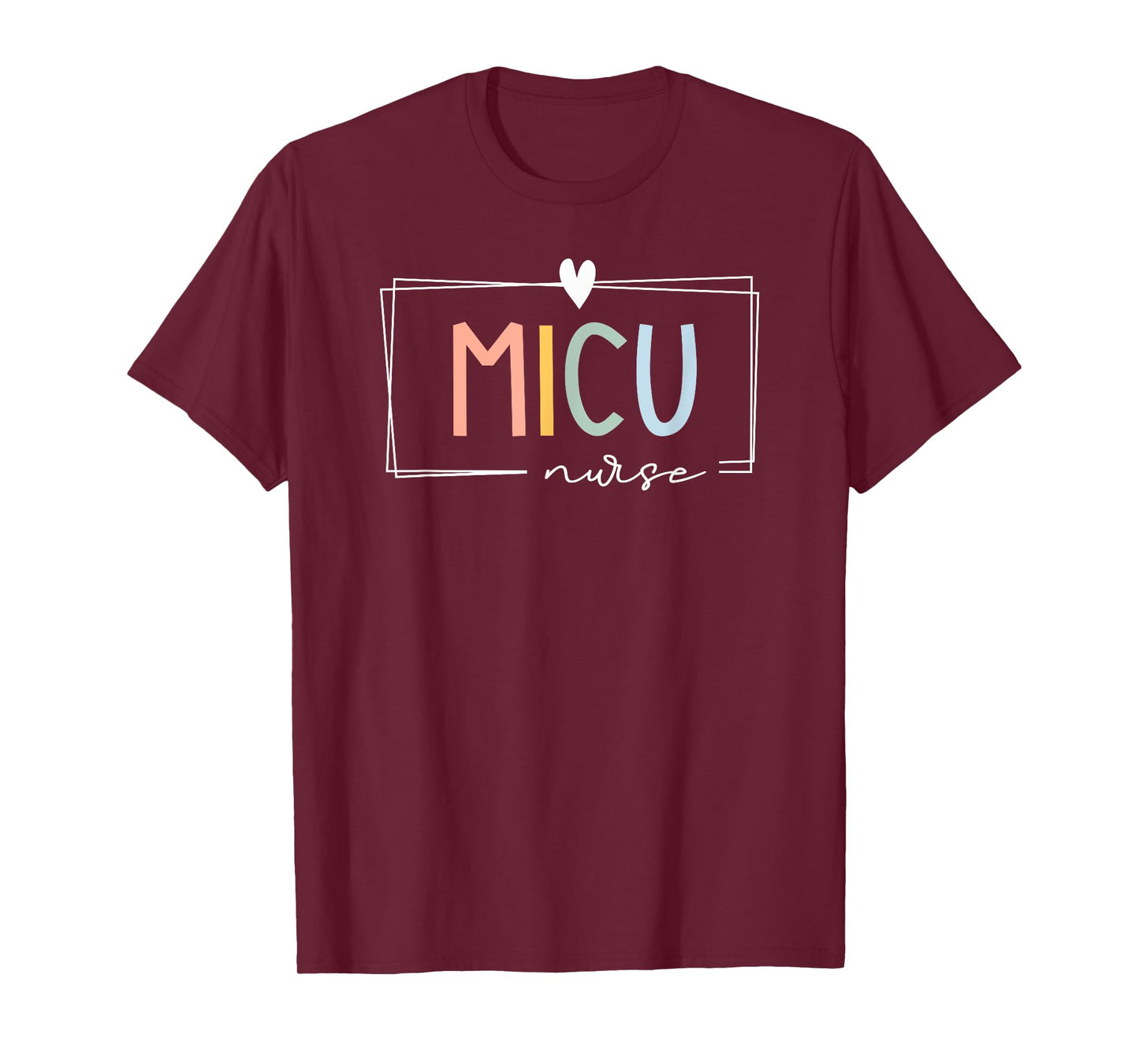 Retro MICU Nurse ICU Medical Rainbow Team Critical Care T-Shirt