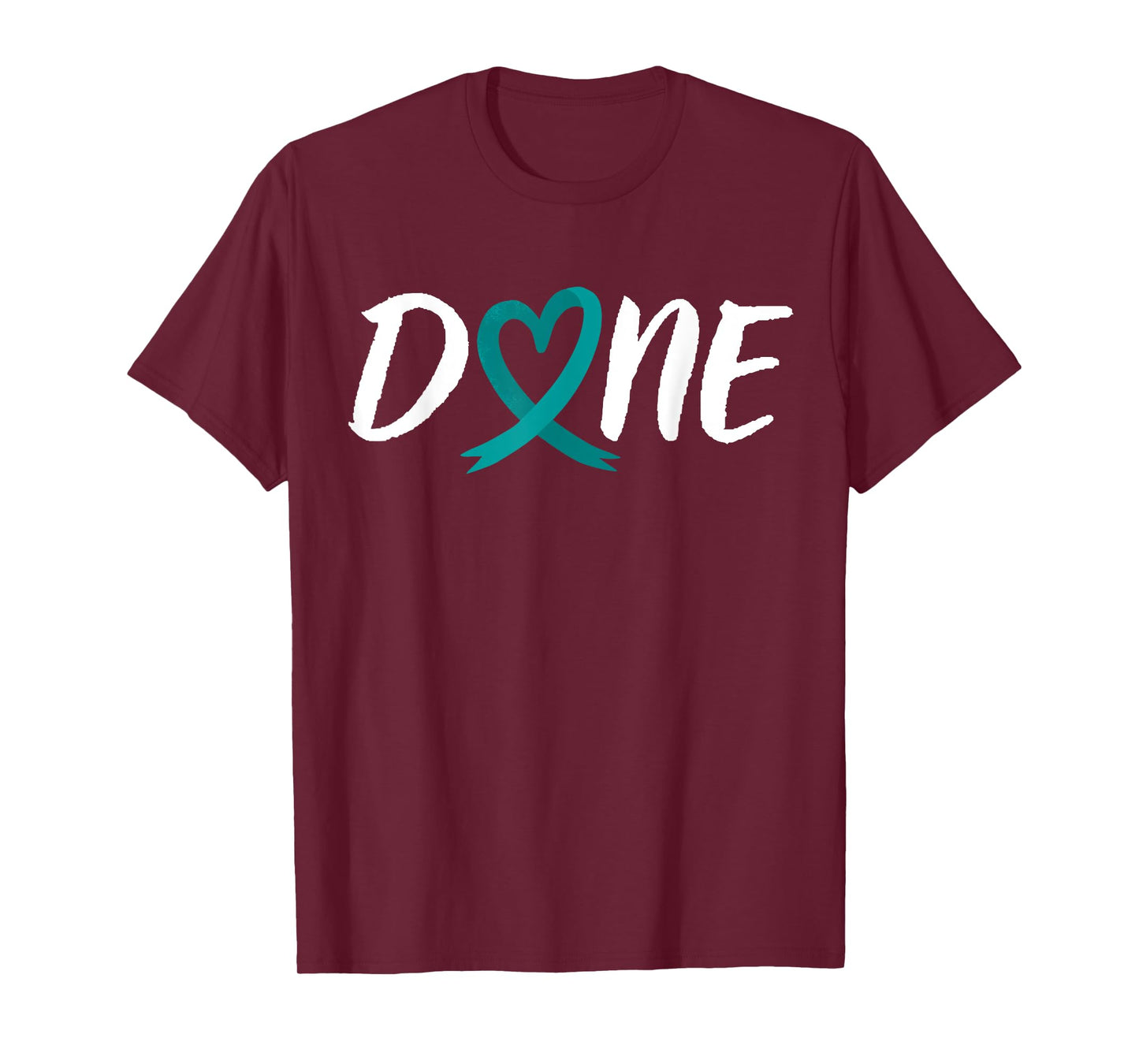 Done Last Day Of Radiation Chemo Ovarian Cancer Heart T-Shirt