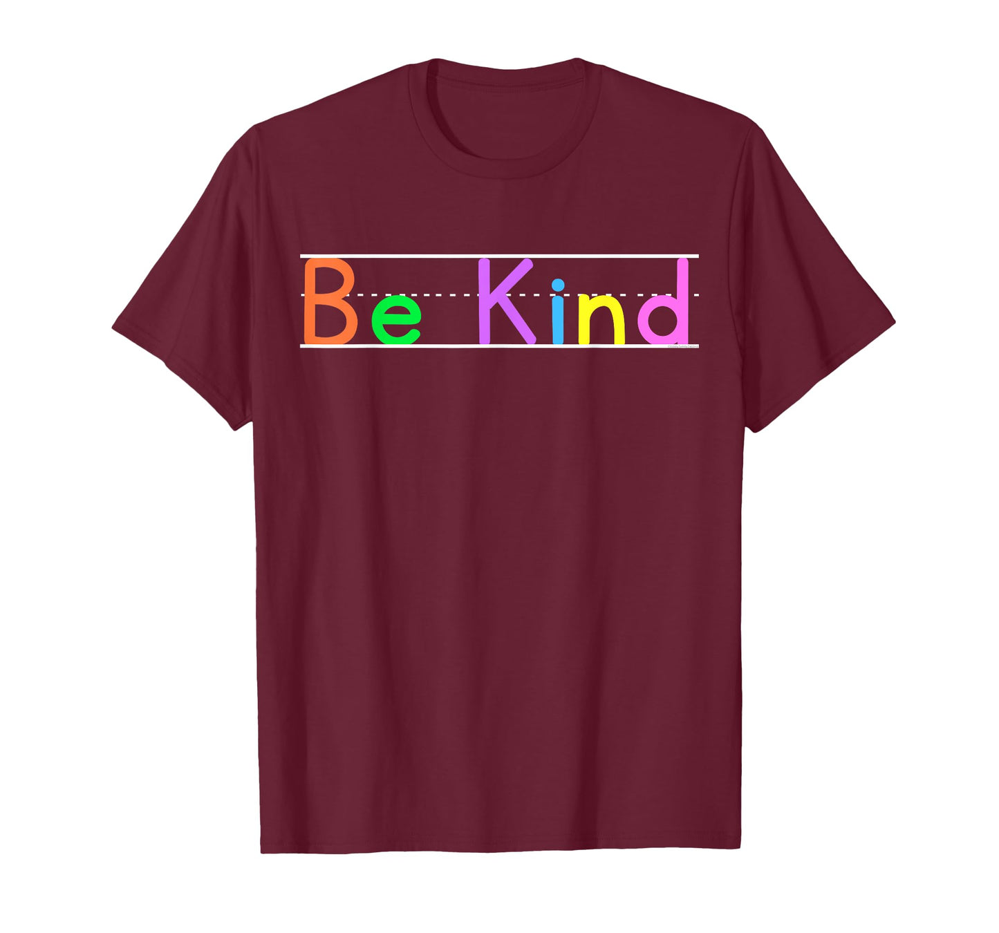 Colorful Be Kind Primary Style Boys Girls Teachers T-Shirt